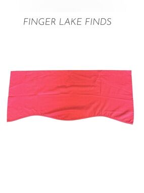Ellery Home Rosy Pink Scalloped Valance Curtain
